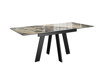 Кухонный раскладной стол DikLine SKM120 Керамика Amadeus/подстолье черное/опоры черные в Рыбинске - предосмотр 3