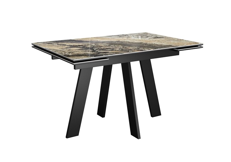 Кухонный раскладной стол DikLine SKM120 Керамика Amadeus/подстолье черное/опоры черные в Ярославле - изображение 4