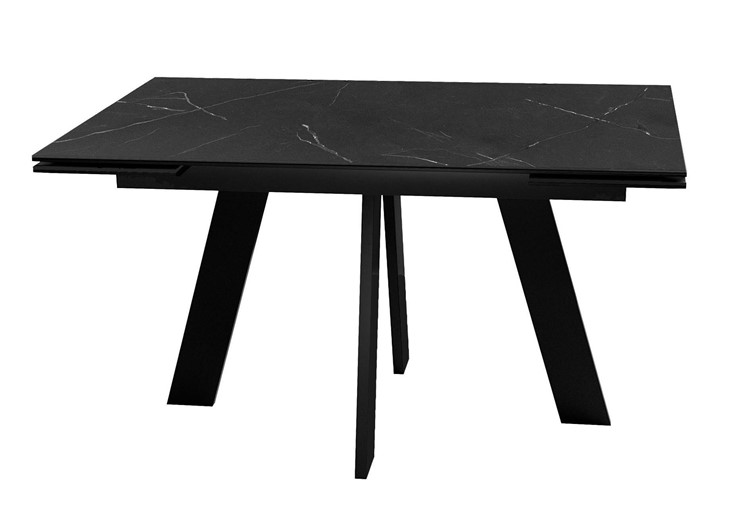 Раздвижной стол DikLine SKM140 Керамика Черный мрамор/подстолье черное/опоры черные (2 уп.) в Ярославле - изображение 5