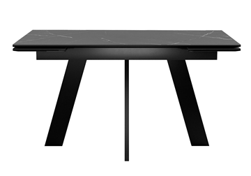 Раздвижной стол DikLine SKM140 Керамика Черный мрамор/подстолье черное/опоры черные (2 уп.) в Ярославле