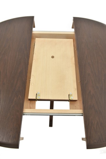 Кухонный раздвижной стол Фабрицио-1 исп. Круг 820, Тон 12 (Морилка/Эмаль) в Ярославле - изображение 6
