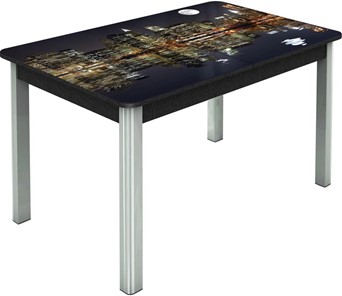Обеденный раздвижной стол Гамбург исп.1 ноги метал. крашеные №23, Фотопечать (Города №8) в Рыбинске