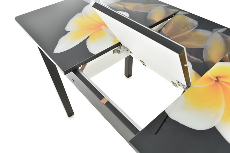 Обеденный раздвижной стол Гамбург исп.1 ноги метал. крашеные №23, Фотопечать (Мрамор №24) в Ярославле - изображение 5