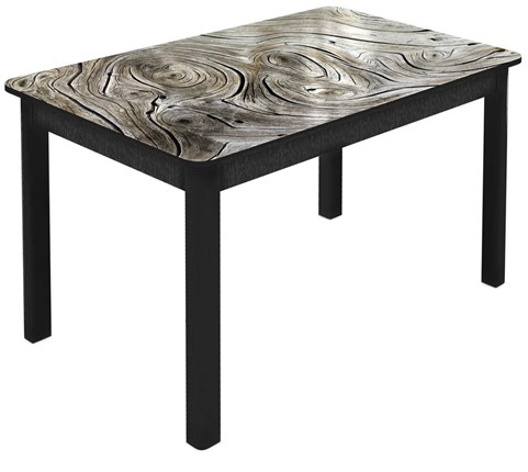Обеденный раздвижной стол Гамбург Мини, ноги метал. крашеные №23 (Exclusive h140/черный) в Ярославле - изображение