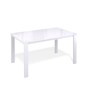 Кухонный раскладной стол Kenner LL1200 белый/стекло белое глянец в Ярославле
