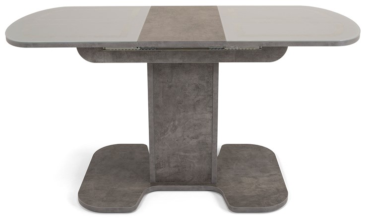 Кухонный стол раскладной Киото-1 (ноги серый камень, серебро/серый камень) в Ярославле - изображение 3