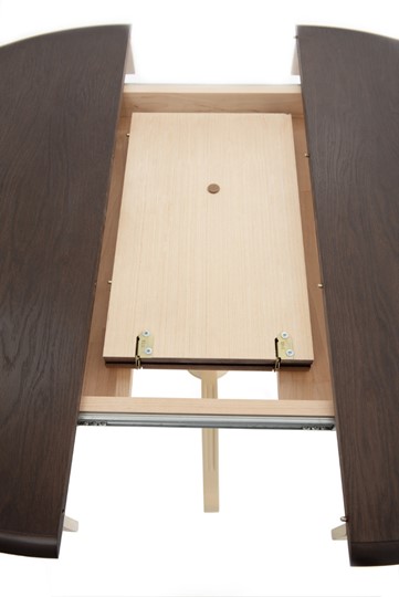 Обеденный раздвижной стол Леонардо-1 исп. Круг 1000, тон 9 (Морилка/Эмаль) в Ярославле - изображение 4