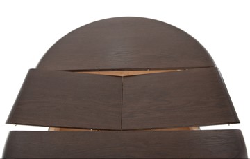 Кухонный стол раздвижной Леонардо-1 исп. Круг 820, тон 4 (Морилка/Эмаль) в Ярославле - предосмотр 5