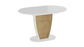 Кухонный стол раздвижной Монреаль тип 1 (Белый глянец/Бунратти) в Ярославле