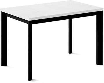 Кухонный стол раздвижной Нагано-2L (ноги черные, белый цемент) в Ярославле - предосмотр
