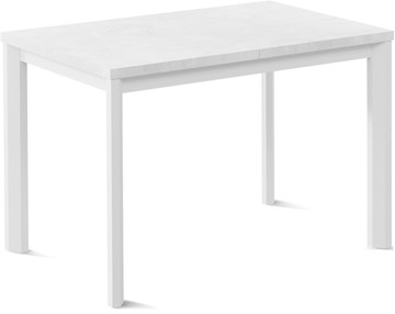 Обеденный раздвижной стол Нагано-3L (ноги металлические белые, белый цемент) в Ярославле