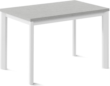 Кухонный стол раздвижной Нагано-3L (ноги металлические белые, светлый цемент) в Ярославле
