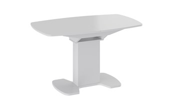 Обеденный раздвижной стол Портофино (СМ(ТД)-105.02.11(1)), цвет Белый глянец/Стекло белое в Рыбинске