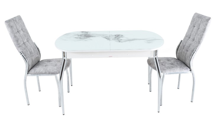 Обеденный раздвижной стол Ривьера исп.2 ноги метал. крашеные №24 Фотопечать (Цветы №43) в Ярославле - изображение 12