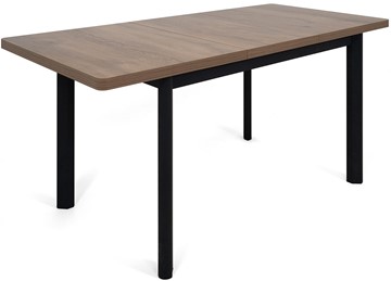 Кухонный стол раскладной Токио-2L (ноги металлические черные, дуб табако) в Ярославле - предосмотр 3