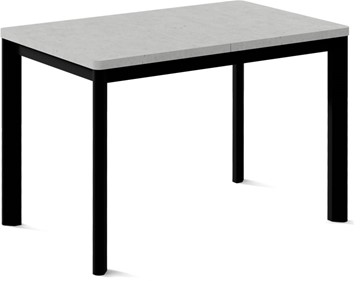 Обеденный раздвижной стол Токио-3L (ноги металлические черные, светлый цемент) в Ярославле - предосмотр