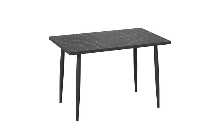 Обеденный стол Невада ДП1-02-08 (Черный мрамор/Черный матовый) в Ярославле - изображение 1