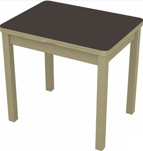 Кухонный раздвижной стол Бари дерево №8 (стекло коричневое/дуб выбеленный) в Ярославле - предосмотр