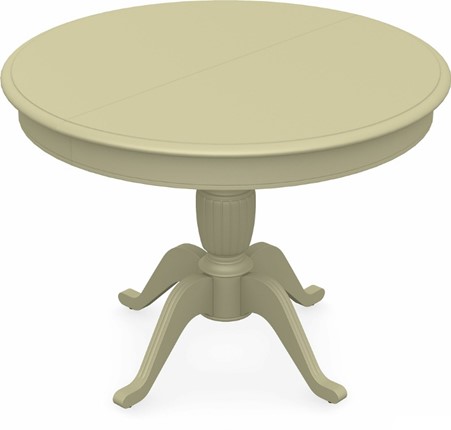 Кухонный стол раскладной Леонардо-1 исп. Круг 820, тон 10 (Морилка/Эмаль) в Ярославле - изображение