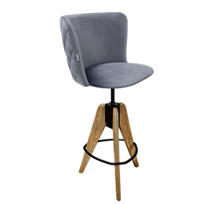 Барный  стул SHT-ST36-3 / SHT-S92 (нейтральный серый/браш.коричневый/черный муар) в Ярославле