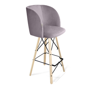 Барный стул SHT-ST33 / SHT-S80 (сиреневая орхидея/прозрачный лак/черный) в Ярославле