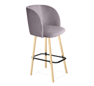 Барный стул SHT-ST33 / SHT-S94 (сиреневая орхидея/прозрачный лак/черный муар) в Ярославле