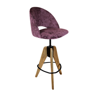 Барный стул SHT-ST34 / SHT-S92 (вишневый джем/браш.коричневый/черный муар) в Ярославле