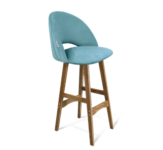 Барный стул SHT-ST34-1 / SHT-S65 (голубая пастель/дуб брашированный коричневый) в Ярославле