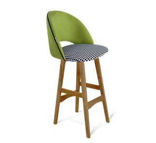 Барный стул SHT-ST34-3 / SHT-S65 (оливковый/гусиная лапка/светлый орех) в Ярославле