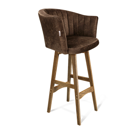 Барный стул SHT-ST42-1 / SHT-S65 (кофейный трюфель/дуб брашированный коричневый) в Ярославле - изображение