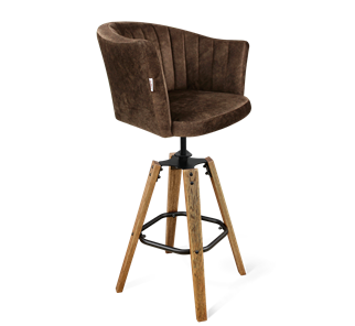 Барный стул SHT-ST42-1 / SHT-S93 (кофейный трюфель/браш.коричневый/черный муар) в Ярославле - предосмотр