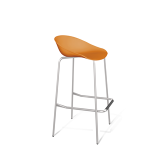 Барный стул SHT-ST19/S29 (оранжевый/хром лак) в Ярославле