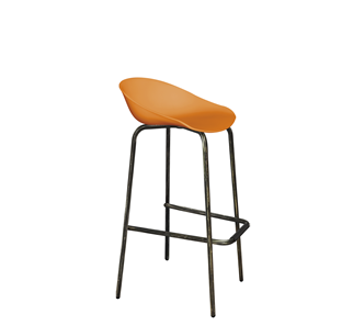 Барный стул SHT-ST19/S29 (оранжевый/черный муар/золотая патина) в Ярославле