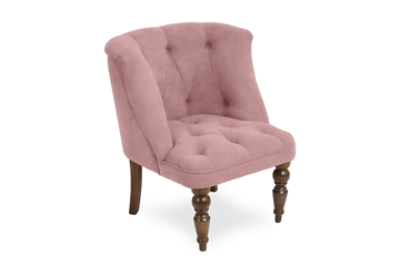 Кресло на ножках Бриджит розовый ножки коричневые в Ярославле