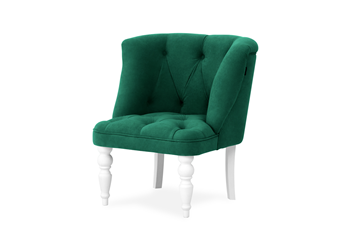 Мягкое кресло Бриджит зеленый ножки белые в Рыбинске