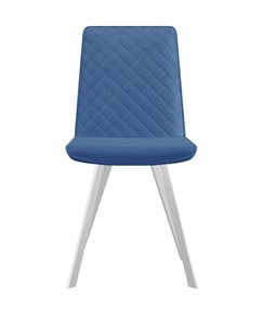 Обеденный стул 202, микровелюр B8 blue, ножки белые в Рыбинске - предосмотр 1