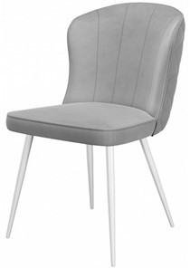 Обеденный стул 209, микровелюр B22 grey, ножки белые в Ярославле - предосмотр