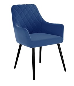 Обеденный стул 241, микровелюр Z20 синий, ножки черные в Ярославле