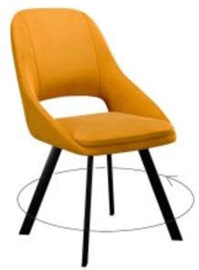 Обеденный стул 247 Поворотный  апельсин/черный в Ярославле