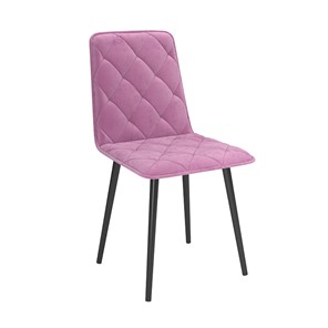 Кухонный стул Антика, велюр тенерифе розовый/Цвет металл черный в Рыбинске