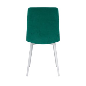 Обеденный стул Белла, велюр тенерифе изумруд/Цвет металл белый в Рыбинске - предосмотр 3