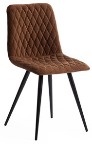 Кухонный стул CHILLY X (mod.7096-1) 45х53х88 коричневый barkhat 12/черный арт.18294 в Ярославле