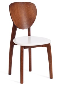Кухонный стул Diamante, жесткое сидение бук, 42х42х85, коричневый/белый арт.19897 в Ярославле