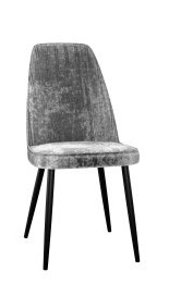 Кухонный стул DikLine 326 микровелюр M13 светло-серый, ножки черные в Ярославле