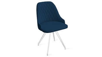 Кухонный стул Гранд К4 (Белый матовый/Велюр Confetti Blue) в Ярославле