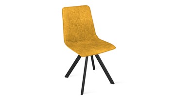 Обеденный стул Хьюго К2 (Черный муар/Микровелюр Wellmart Yellow) в Ярославле