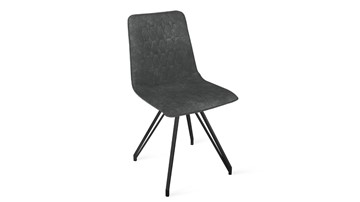 Обеденный стул Хьюго К4 (Черный муар/Микровелюр Wellmart Graphite) в Ярославле