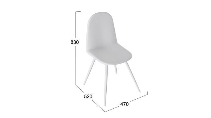 Кухонный стул Марли (конус Т3), Белый муар/Кожзам Белый в Рыбинске - изображение 1