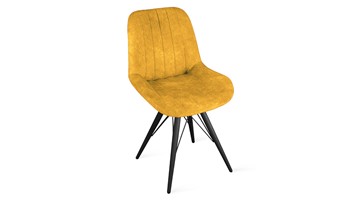 Обеденный стул Марвел Исп. 2 К3 (Черный муар/Микровелюр Wellmart Yellow) в Ярославле