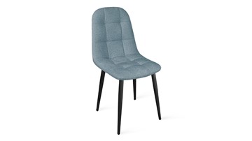 Обеденный стул Райс К1С (Черный муар/Микровелюр Duna Dustry Blue) в Ярославле - предосмотр